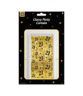 21 Jaar Deurgordijn Goud Zwart